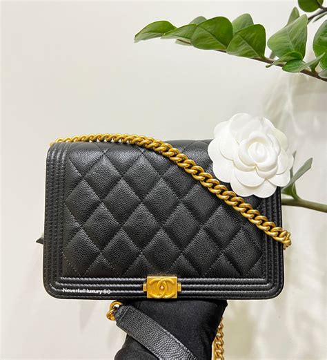 chanel so black boy woc|Chanel boy woc black caviar.